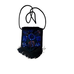 Embroidered Floral Cross Body With Fringes
